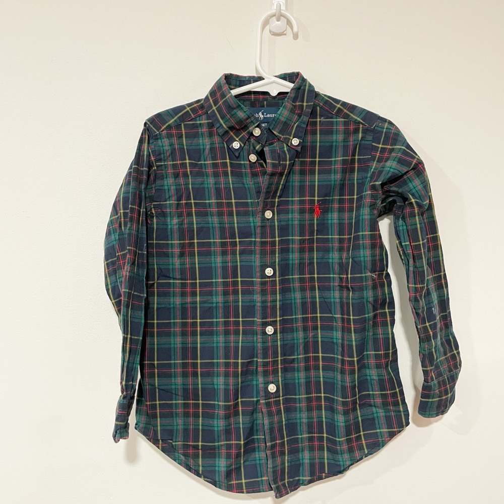 Polo Ralph Lauren Boys Plaid Cotton Shirt Size 4T